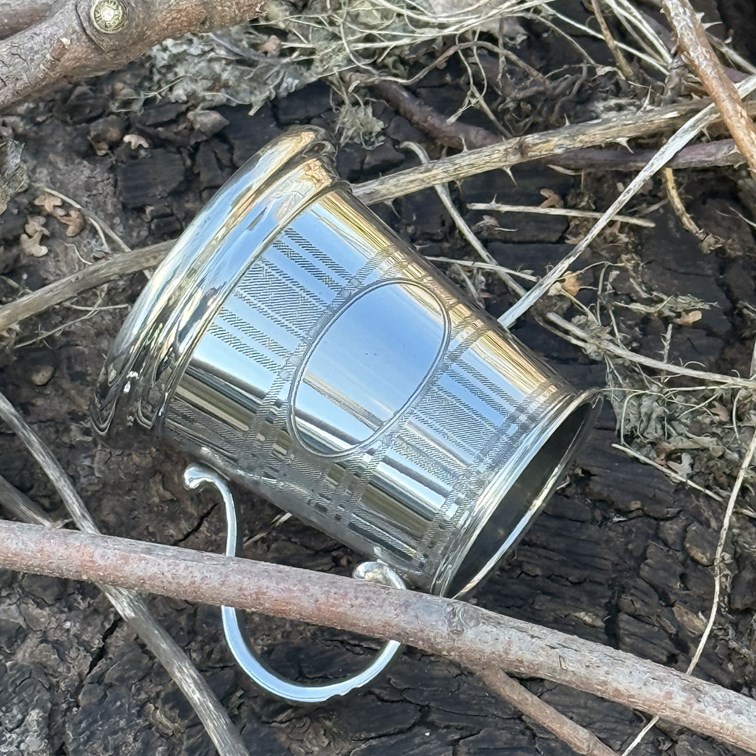 Quarter Pint Tartan Pewter Baby Mug