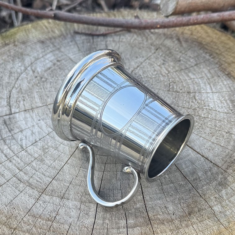 Quarter Pint Tartan Pewter Baby Mug