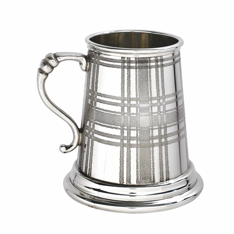 Quarter Pint Tartan Pewter Baby Mug