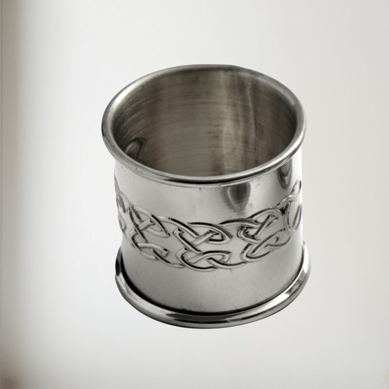 Embossed Celtic Pewter Napkin Ring Embossed Celtic Pewter Napkin Ring