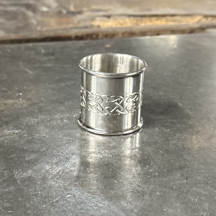 Embossed Celtic Pewter Napkin Ring