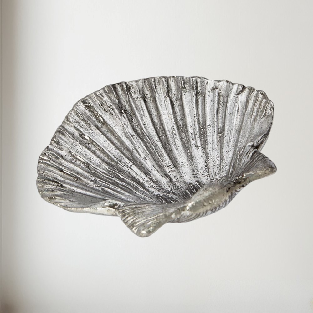 Cast Pewter Scallop Shell Ornament