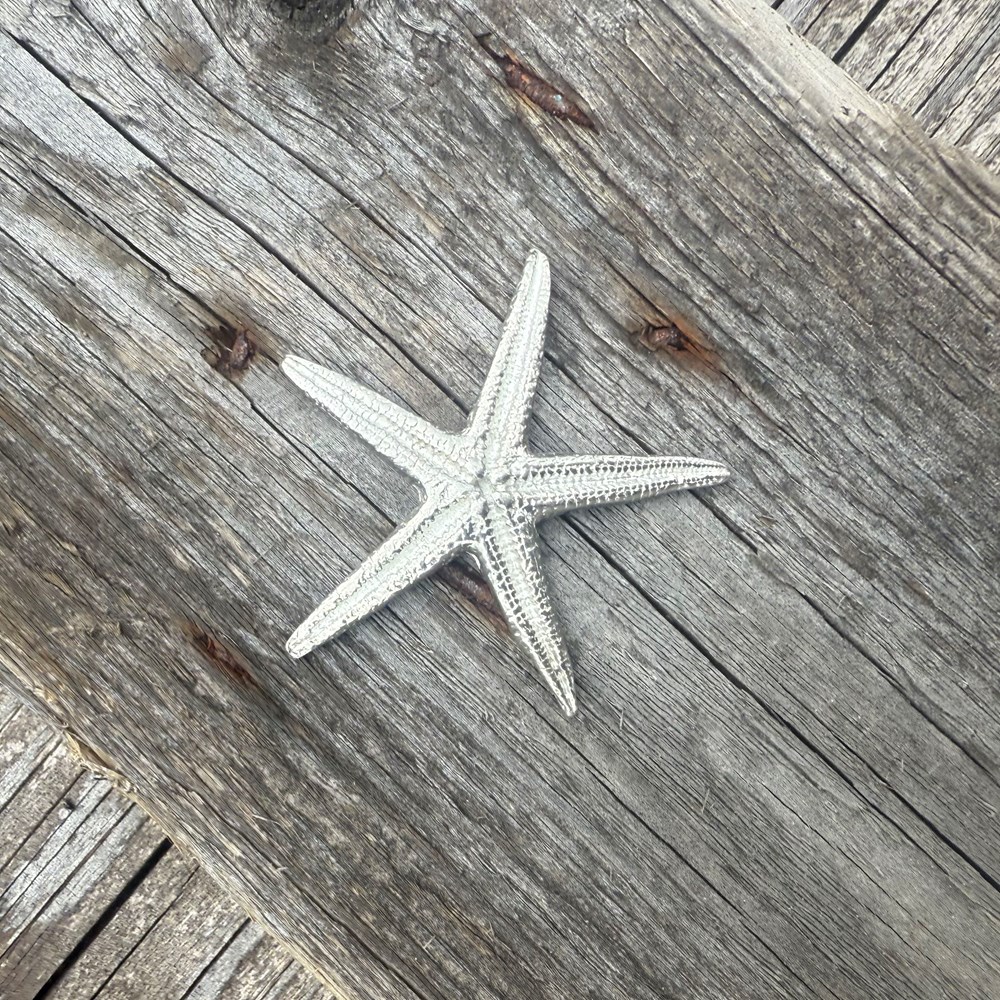 Cast Pewter Baby Starfish Ornament Cast Pewter Baby Starfish Ornament
