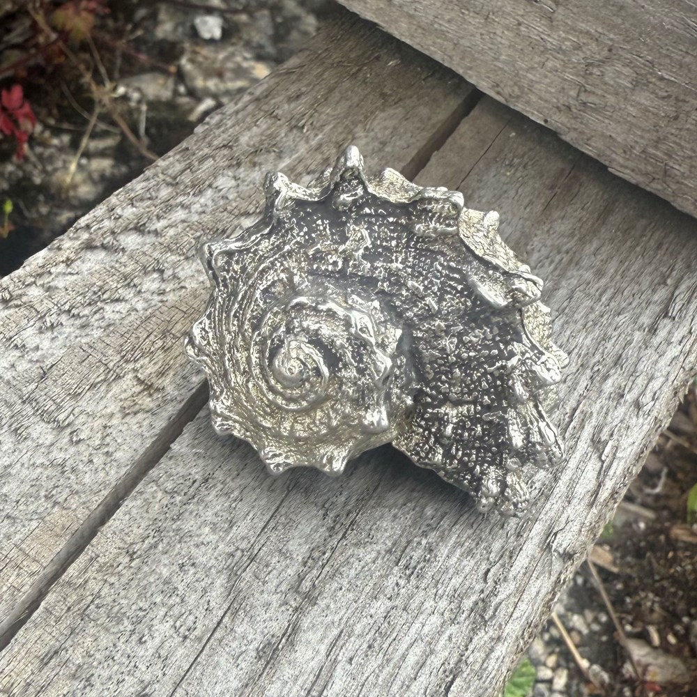 Cast Pewter Spikey Shell Ornament