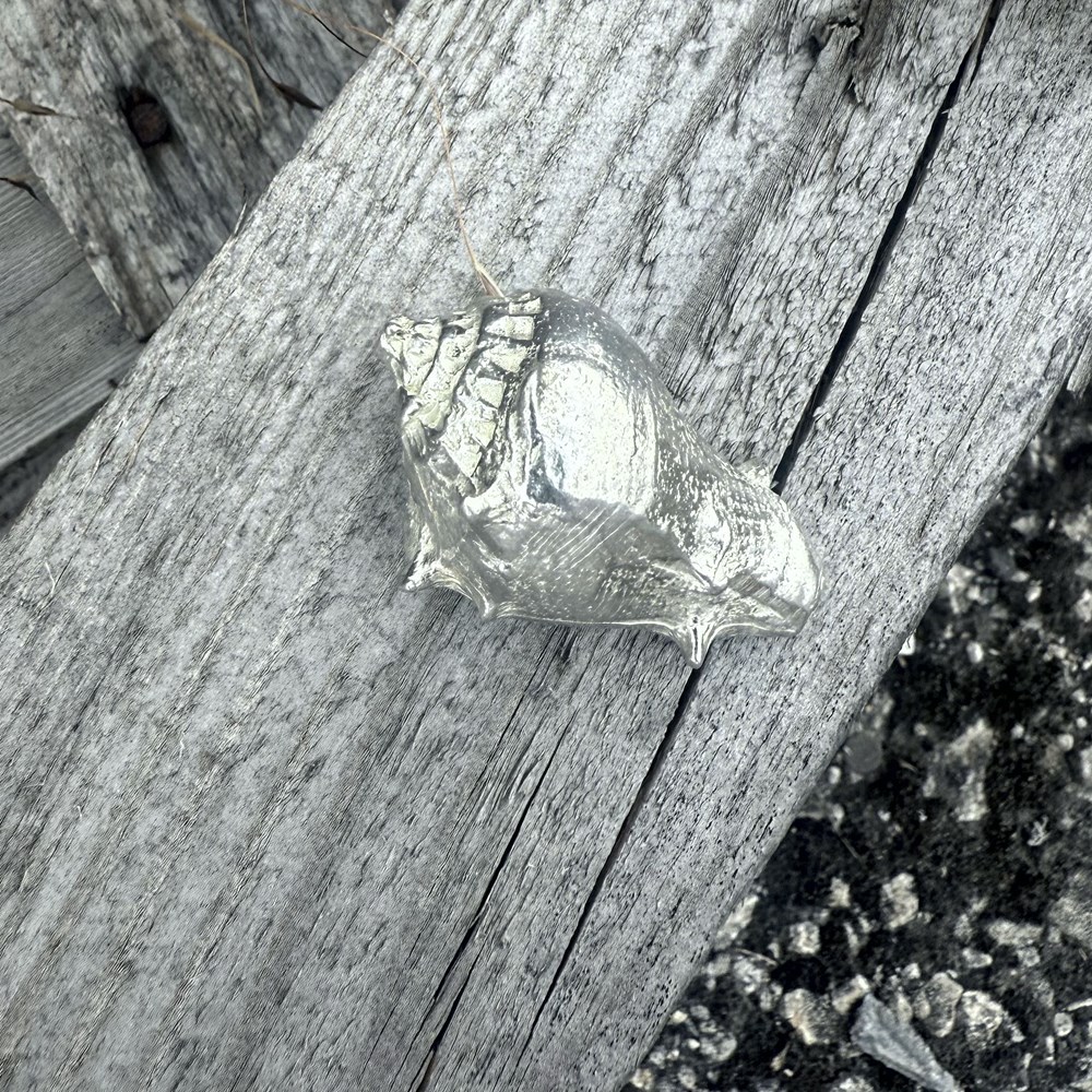 Cast Pewter Spikey Sea Snail Ornament