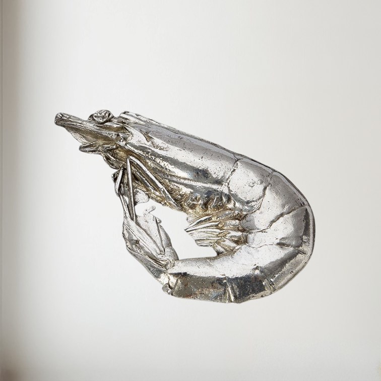 Cast Pewter Crevette Ornament