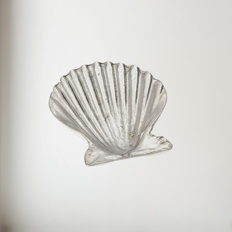 Cast Pewter Baby Scallop Shell Ornament