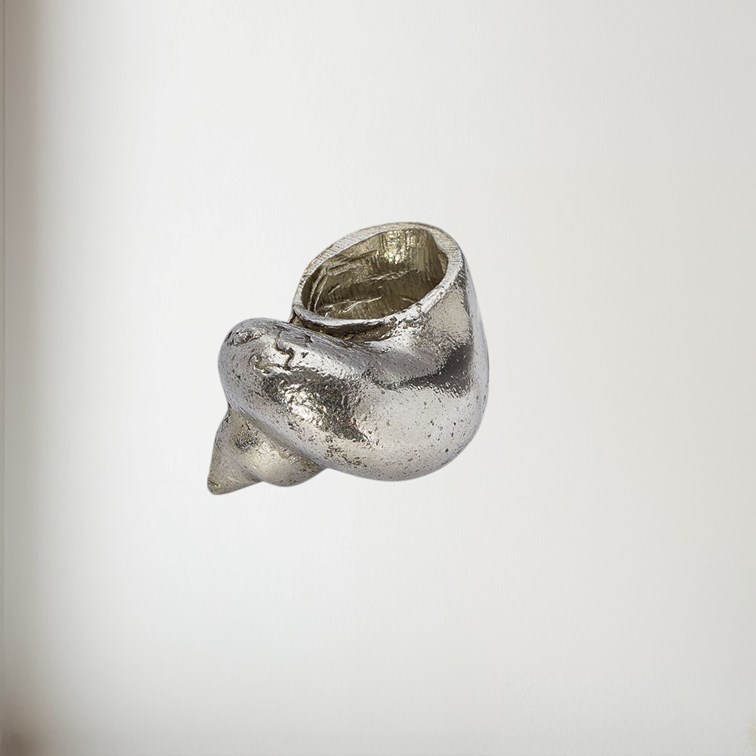 Cast Pewter Large Spiral Shell Ornament