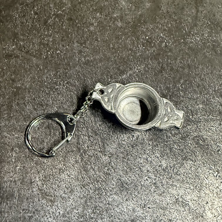 Cast Pewter Quaich Keyring