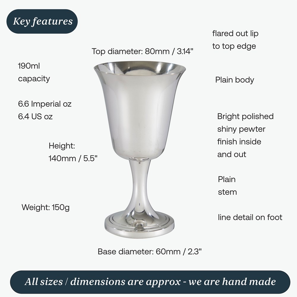 Large Pewter Bell Goblet Large Pewter Bell Goblet