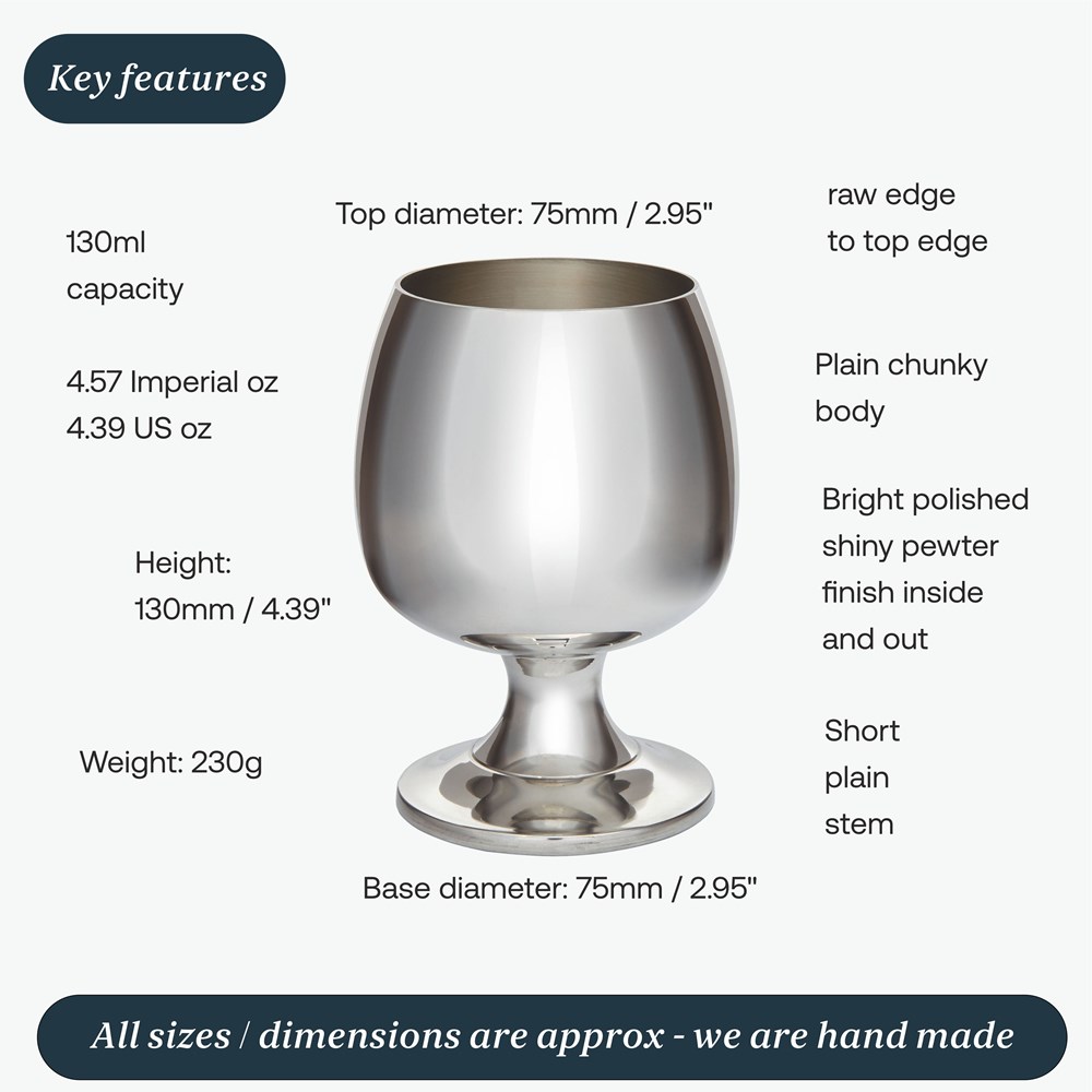 Pewter Brandy Goblet