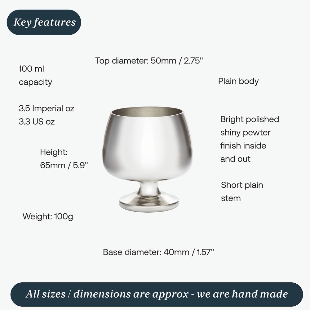 Small Brandy Pewter Goblet Small Brandy Pewter Goblet