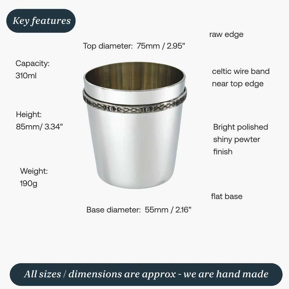 Celtic Band Pewter Tumbler