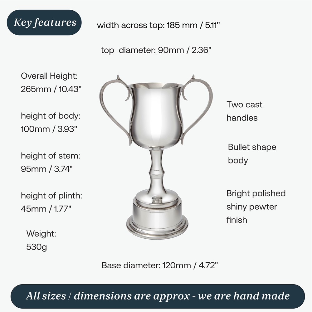 Large Georgian Pewter Trophy