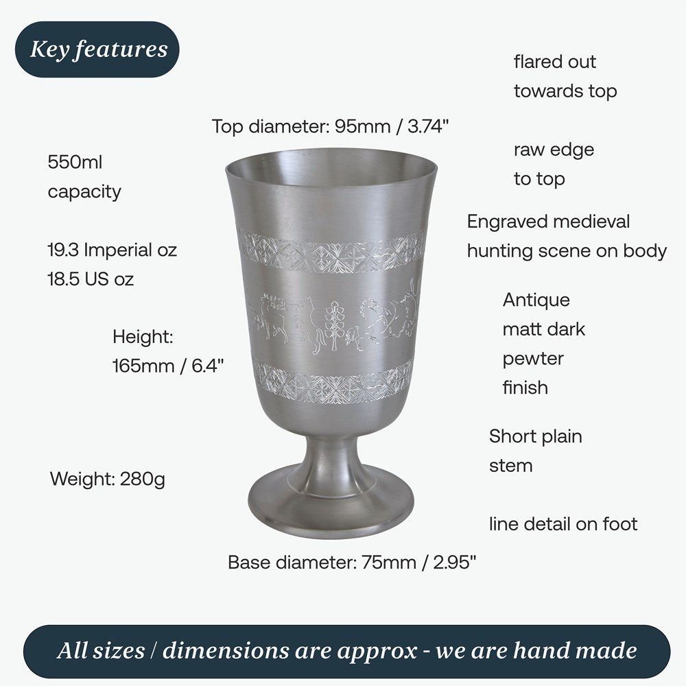 Medieval Hunting Scene Chalice | Medieval Hunting Scene Chalice