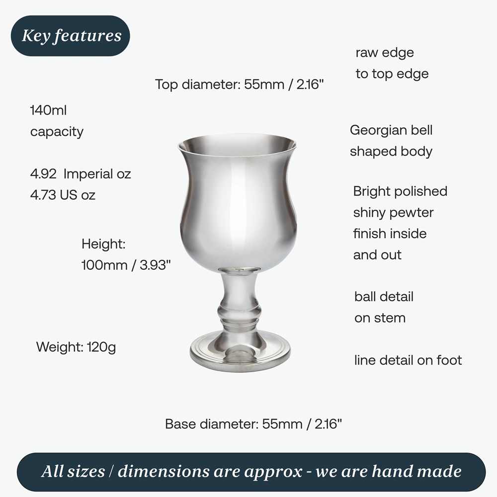 Tiny Georgian Pewter Goblet Tiny Georgian Pewter Goblet