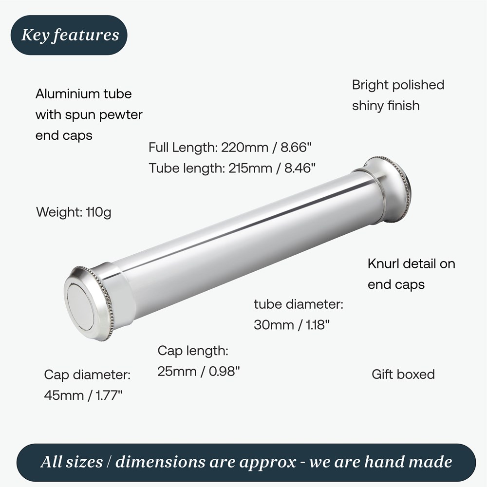 Aluminium And Pewter Certificate Tube Holder