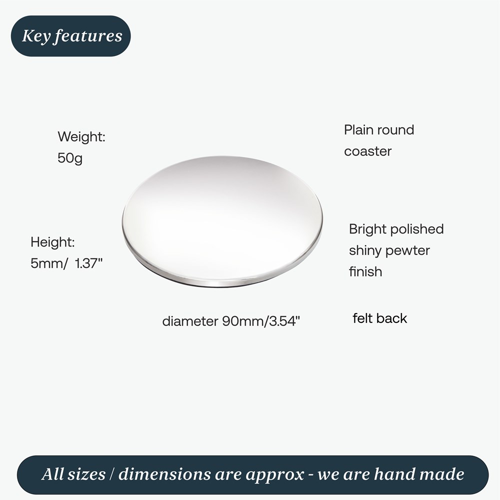 Plain Pewter Coaster