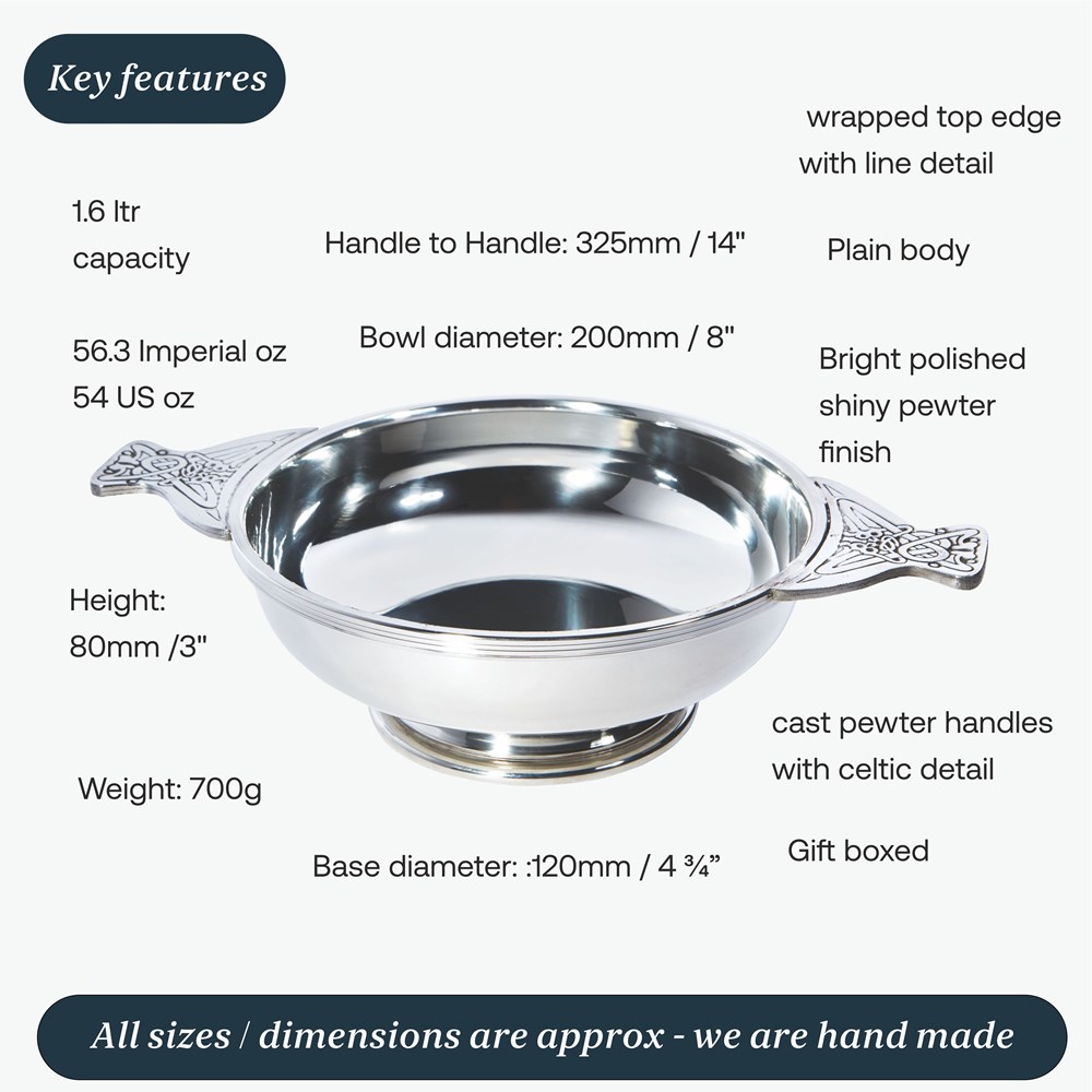 Eight Inch Pewter Quaich Eight Inch Pewter Quaich