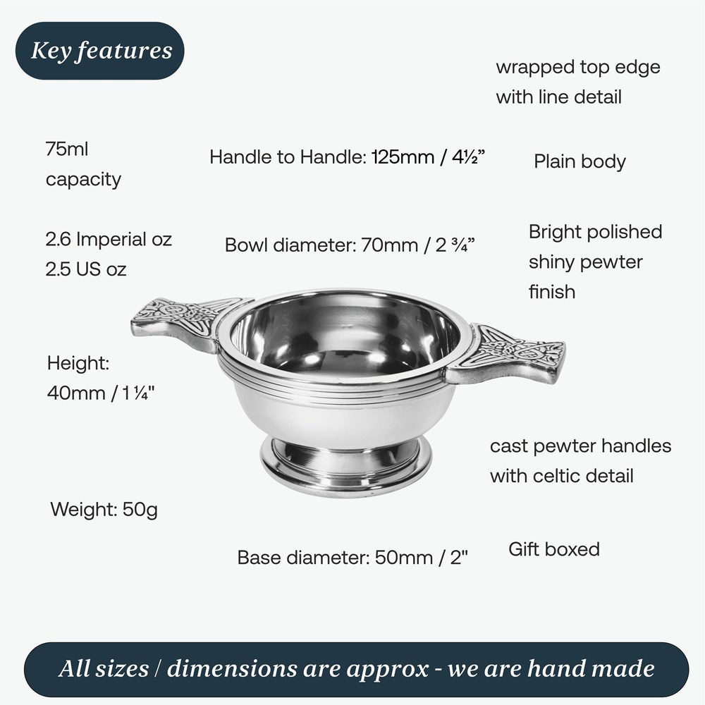 Small Pewter Quaich