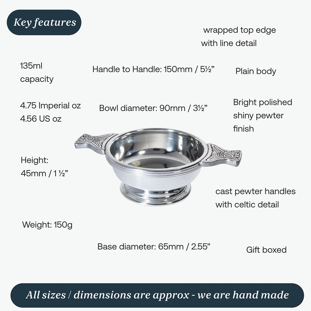 Standard Pewter Quaich