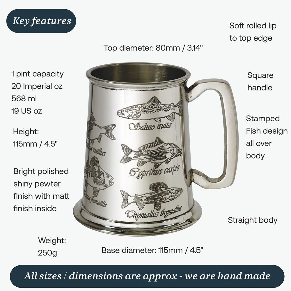 Fish One Pint Pewter Tankard Fish One Pint Pewter Tankard