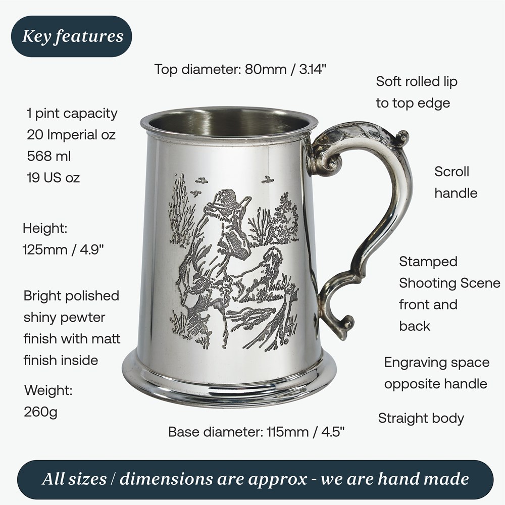 Shooting Scene One Pint Pewter Tankard Shooting Scene One Pint Pewter Tankard