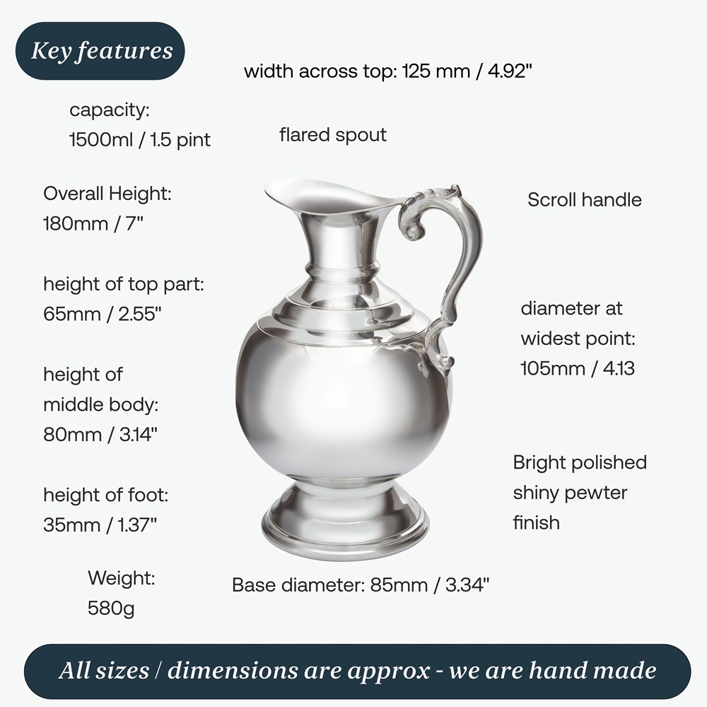 Pewter Grecian Wine Jug