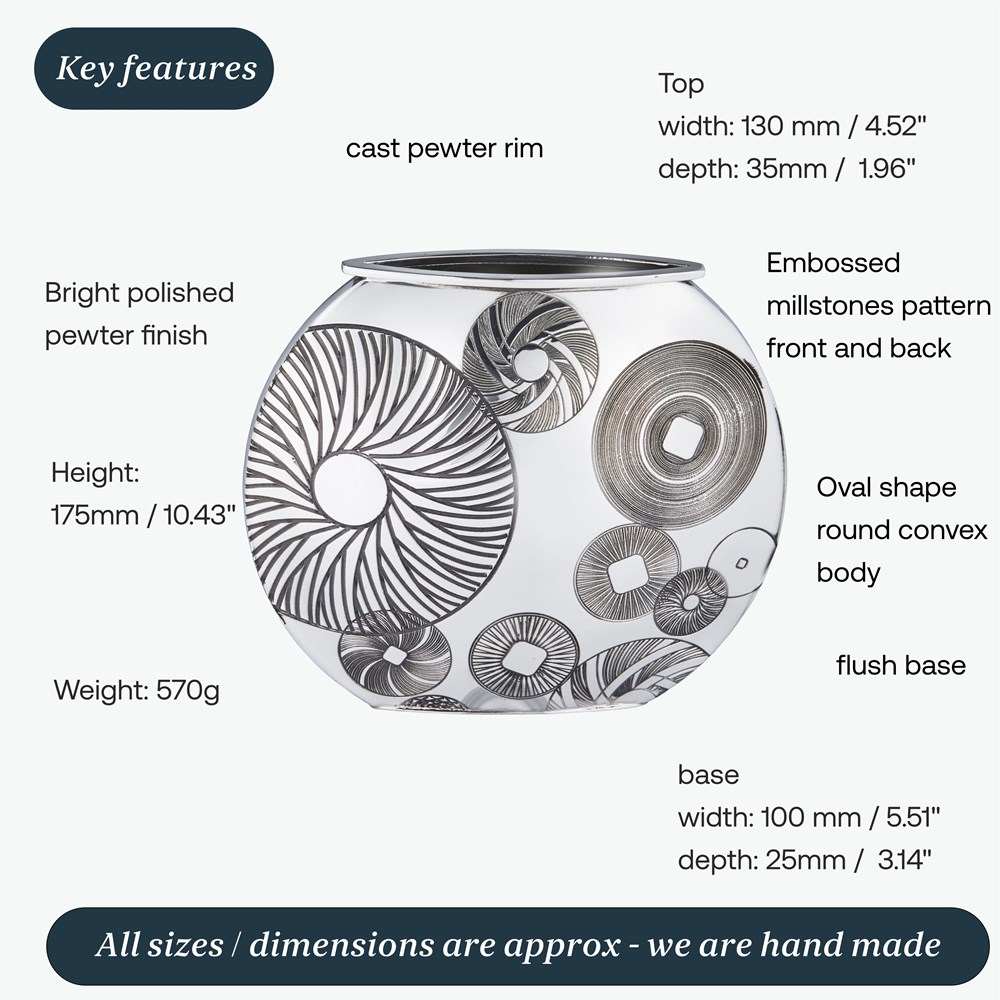 Millstones Large Round Vase