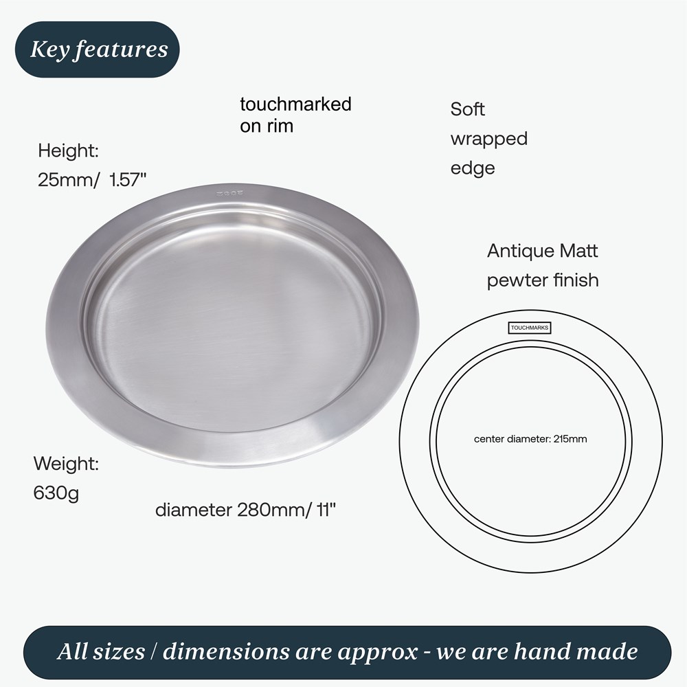 Pewter Medieval Antique Finish Charger