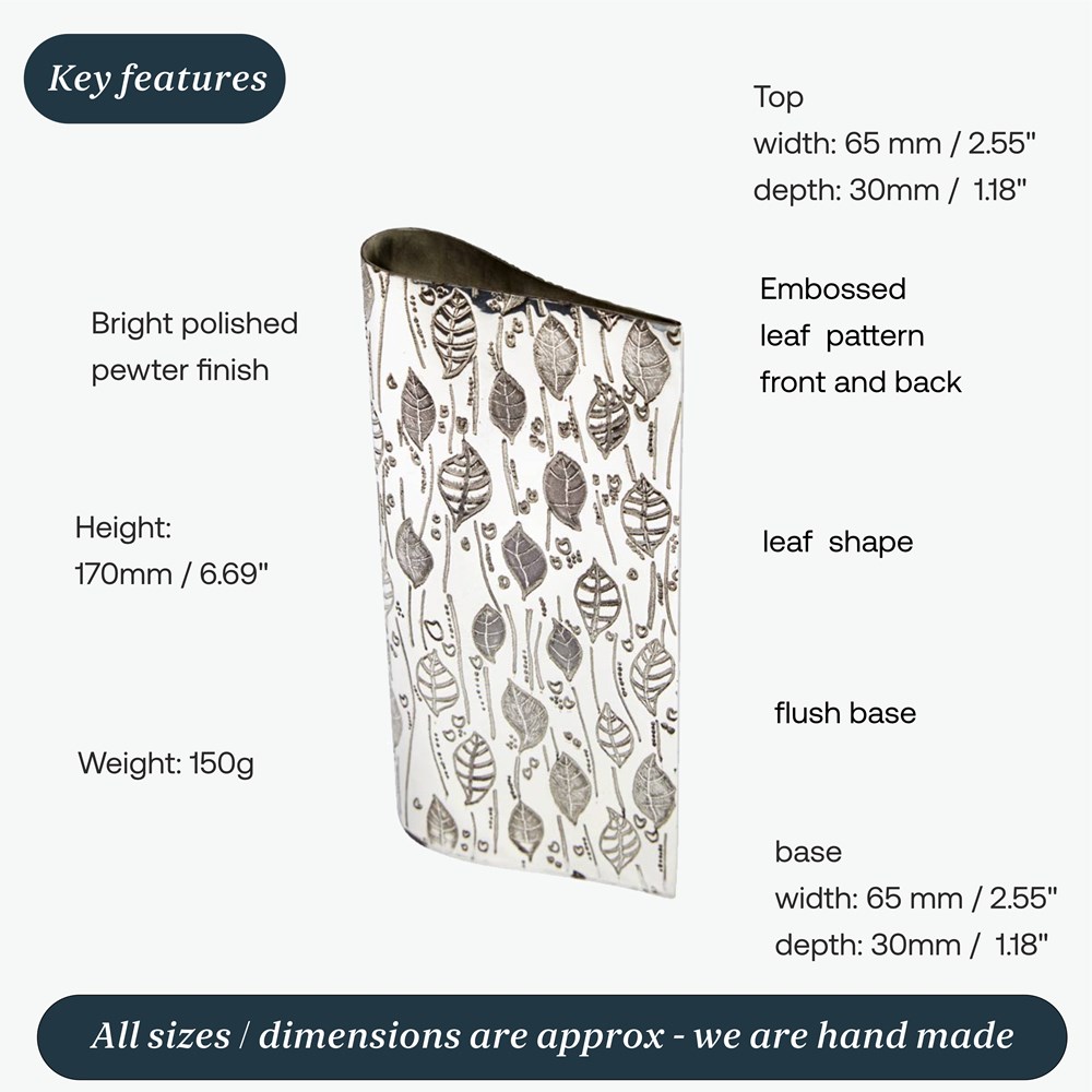 Leaf Pewter Budvase Leaf Pewter Budvase