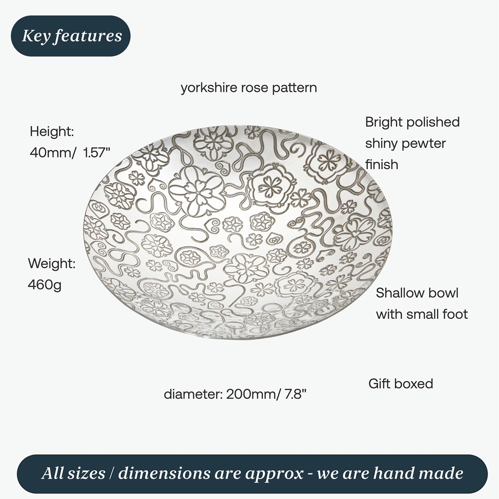 Yorkshire Rose Pewter Bowl Yorkshire Rose Pewter Bowl