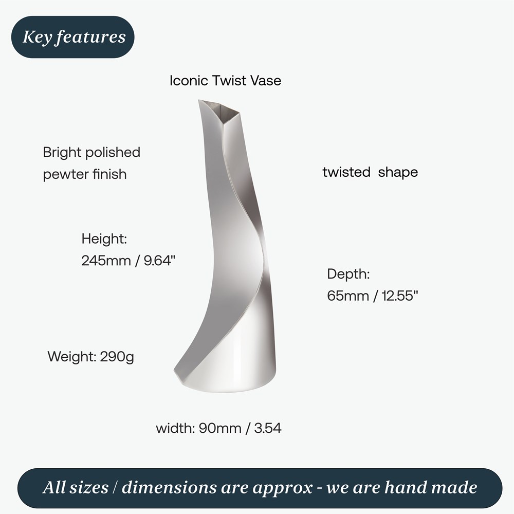 Medium Twist Pewter Vase By Catherine Tutt Medium Twist Pewter Vase By Catherine Tutt