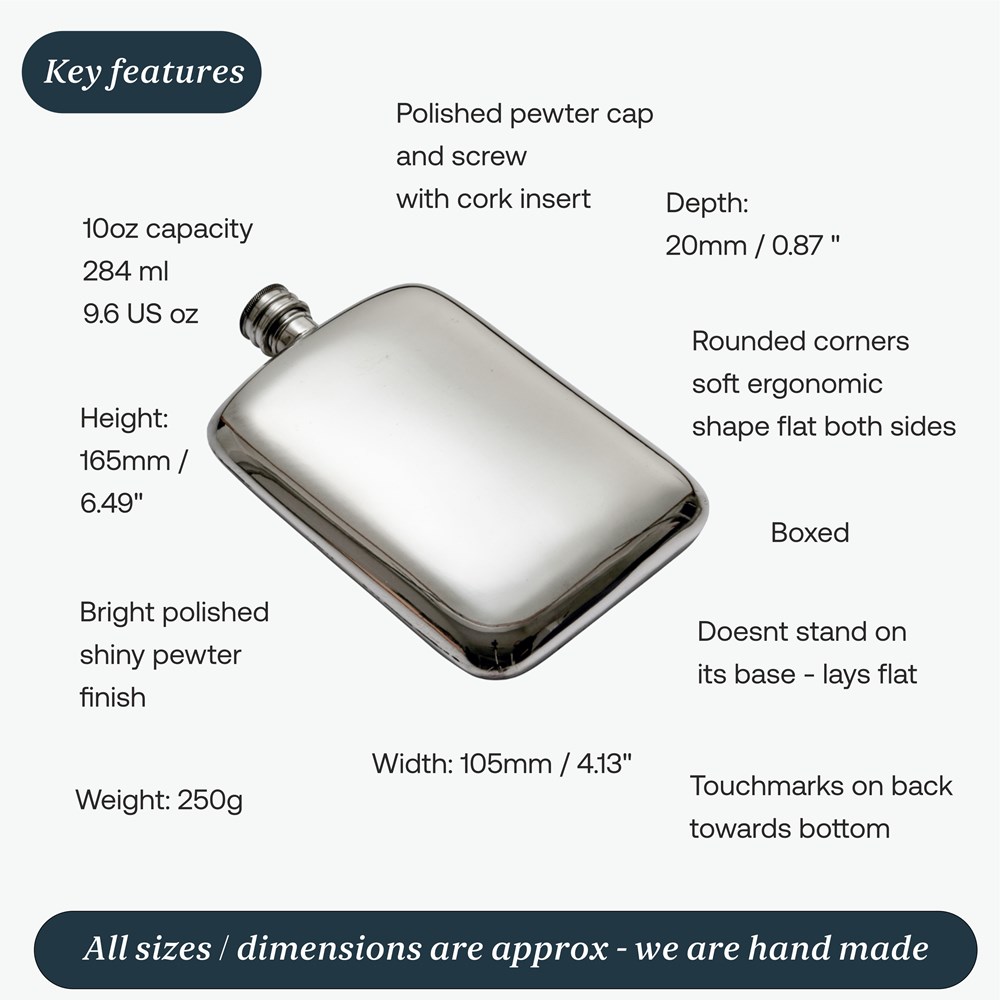 10oz Plain Pocket Flask