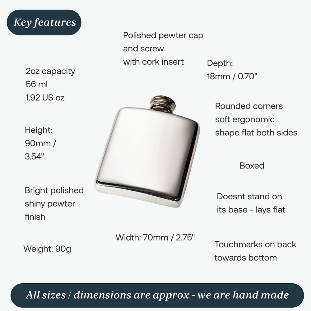 2oz Plain Pocket Flask