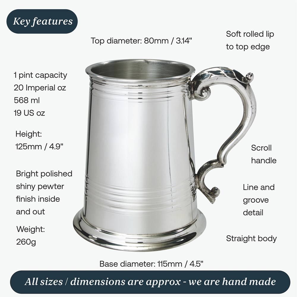 Worcester One Pint Pewter Tankard Worcester One Pint Pewter Tankard