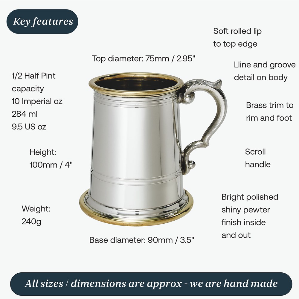 Half Pint Wortley Pewter Tankard
