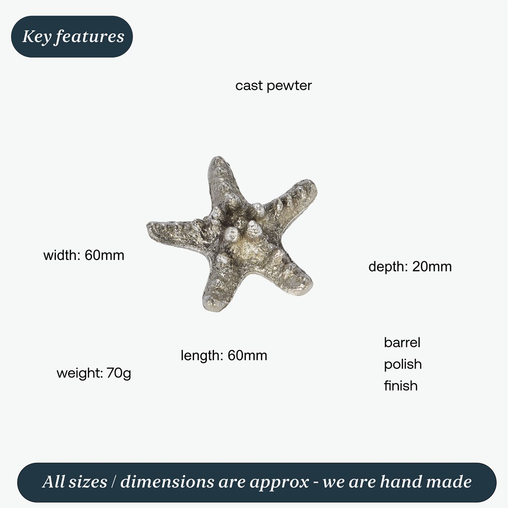Cast Pewter Starfish Ornament