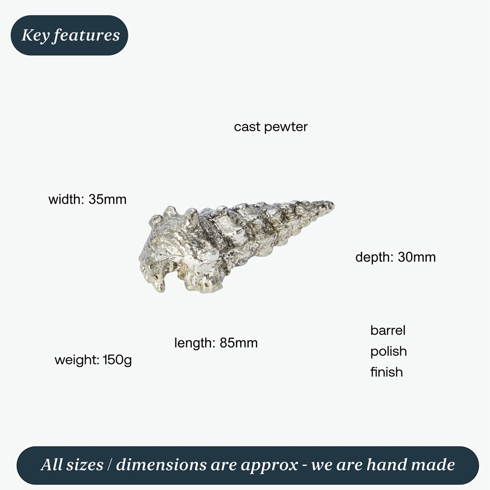 Cast Pewter Large Ceritch Shell Ornament