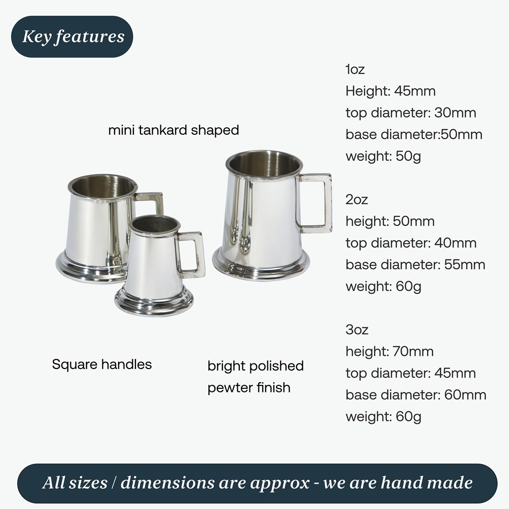 Set Of Three Pewter Tankard Measures Set Of Three Pewter Tankard Measures