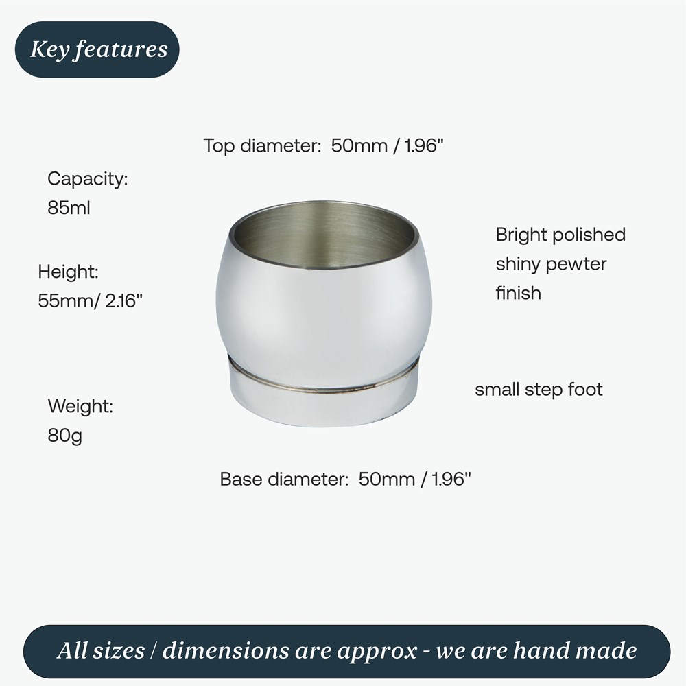 Plain Pewter Whisky Tot Plain Pewter Whisky Tot