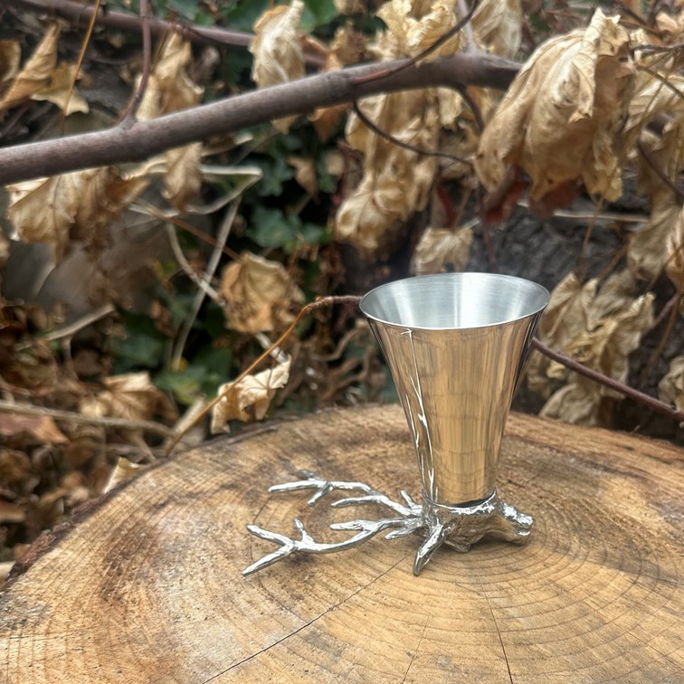 5oz Stag Head Pewter Jigger Cup
