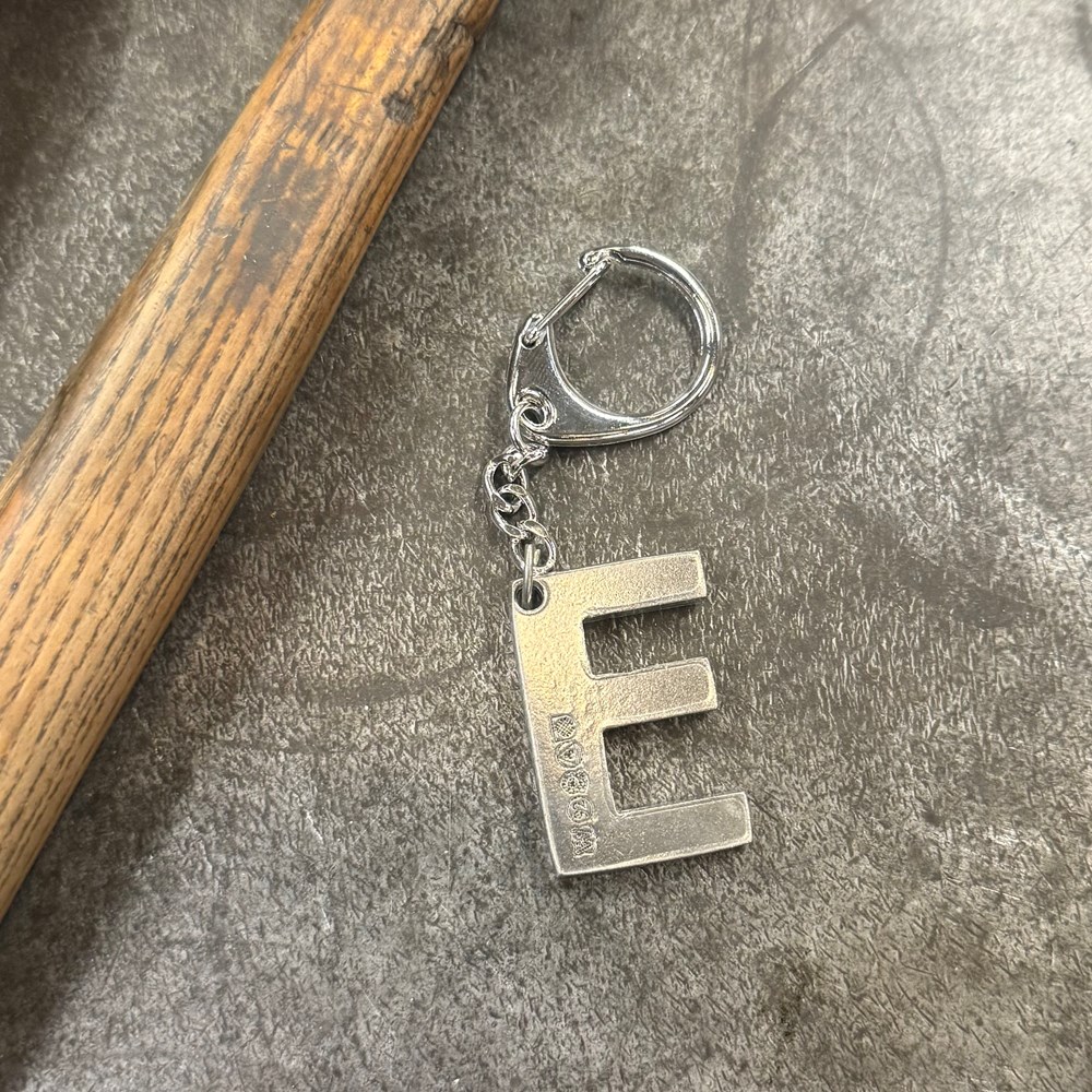 Initial E Touchmarked Pewter Keyring Initial E Touchmarked Pewter Keyring