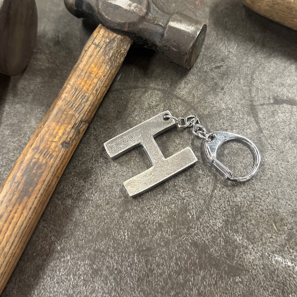 Initial H Touchmarked Pewter Keyring Initial H Touchmarked Pewter Keyring