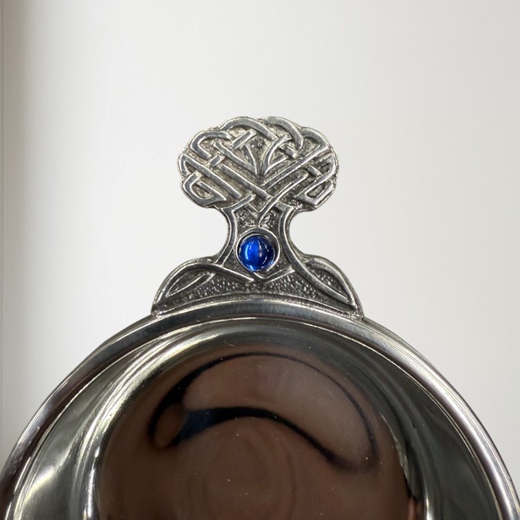 Birthstone Pewter Quaich September With Saphire Stones