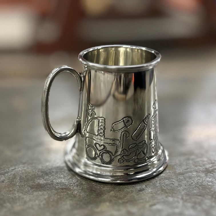 God Child Quarter Pint Pewter Baby Mug God Child Quarter Pint Pewter Baby Mug