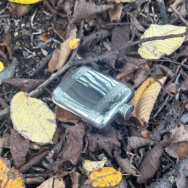 Celtic Bands Pewter Pocket Flask Celtic Bands Pewter Pocket Flask