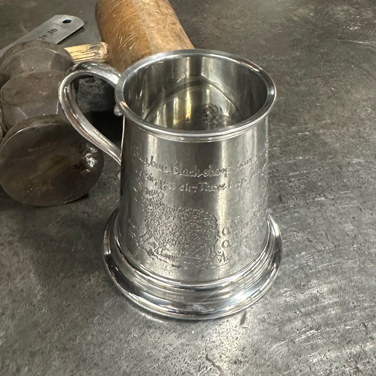 Baa Baa Black Sheep Pewter Baby Mug