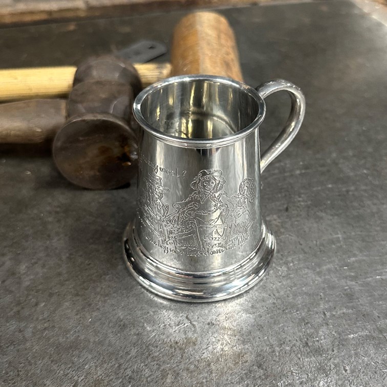 Baa Baa Black Sheep Pewter Baby Mug