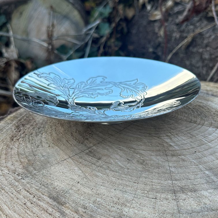 Acanthus Pattern Pewter Bowl